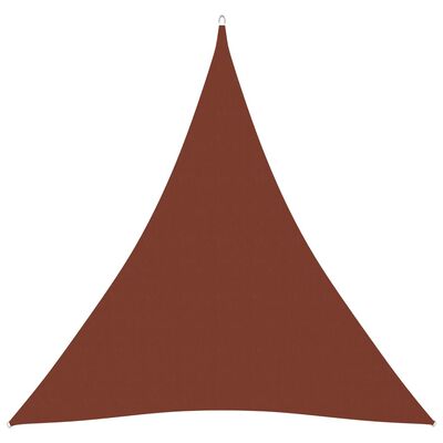 vidaXL Tieniaca plachta oxfordská látka trojuholníková 4x4x4 m tehlová