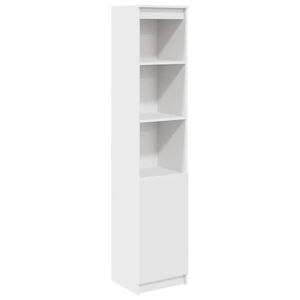 vidaXL Highboard White 37,5x35x180 cm Kon&scaron;trukt&eacute;rske drevo