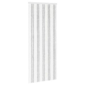 vidaXL Z&aacute;ves proti hmyzu z chenille Svetlo &scaron;ed&aacute; a biela 90 x 220 cm