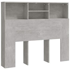 vidaXL Čelo postele so skrinkou bet&oacute;novo siv&eacute; 120x19x103,5 cm