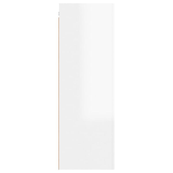 vidaXL TV skrinka, leskl&aacute; biela 30,5x30x90 cm, kompozitn&eacute; drevo