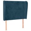 vidaXL Čelo postele so z&aacute;hybmi tmavomodr&aacute; 103x23x118/128 cm zamat