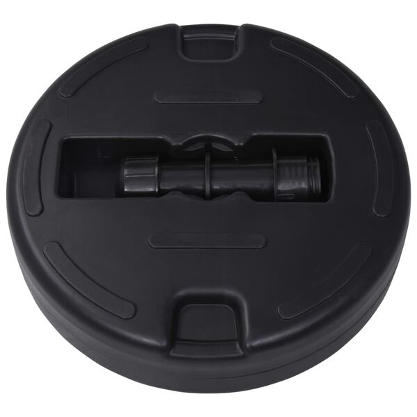 vidaXL Podstavec na slnečník čierny 24 l plnený pieskom/vodou