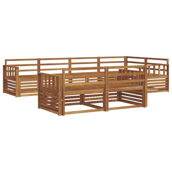 vidaXL Z&aacute;hradn&aacute; s&uacute;prava gaučov 7 pcs Pr&iacute;rodn&aacute; Pevn&eacute; ak&aacute;ciov&eacute; drevo