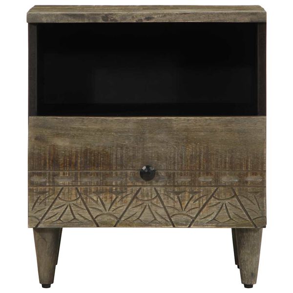 vidaXL Nočn&eacute; skrinky 2 ks Svetlosiv&aacute; 40x33x46 cm Mas&iacute;vne drevo Mango