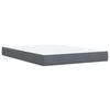 vidaXL Posteľn&yacute; r&aacute;m boxspring s matracom tmavosiv&yacute; 140x200 cm zamat