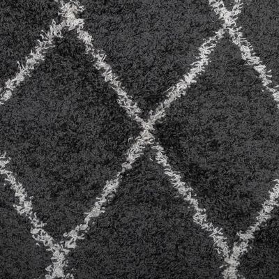 vidaXL Shaggy koberec PAMPLONA, vysoký vlas, čierno krémový 60x110 cm