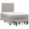 vidaXL Boxspring posteľ s matracom bledosiv&aacute; 120x190 cm l&aacute;tka