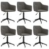vidaXL Otočn&eacute; jed&aacute;lensk&eacute; stoličky 6 ks tmavosiv&eacute; zamatov&eacute;