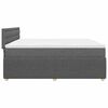 vidaXL Boxspring posteľ s matracom tmavosiv&aacute; 200x200 cm l&aacute;tka