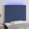 vidaXL Čelo postele s LED modr&eacute; 80x5x118/128 cm l&aacute;tka