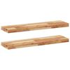 vidaXL Pl&aacute;vaj&uacute;ce police 2 ks 100x20x4 cm olejom sfarben&eacute; mas&iacute;vne drevo ak&aacute;cia