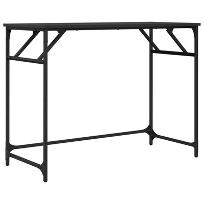 vidaXL Stôl čierny 100x45x76 cm kompozitné drevo a práškovaná oceľ