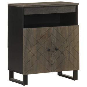 vidaXL Komoda 60x33x75 cm čierna mas&iacute;vne mangovn&iacute;kov&eacute; drevo