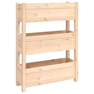 vidaXL Kvetin&aacute;č 77x25x104,5 cm borovicov&yacute; mas&iacute;v