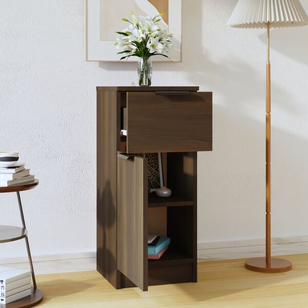 vidaXL Komoda hnedý dub 30x30x70 cm spracované drevo