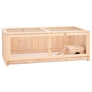 vidaXL Klietka pre &scaron;krečka 104x52x38 cm jedľov&eacute; mas&iacute;vne drevo