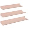 vidaXL Z&aacute;vesn&aacute; polica N&aacute;stenn&yacute; 3 pcs Ružov&aacute; 40 x 9 x 2,5 cm Oceľ
