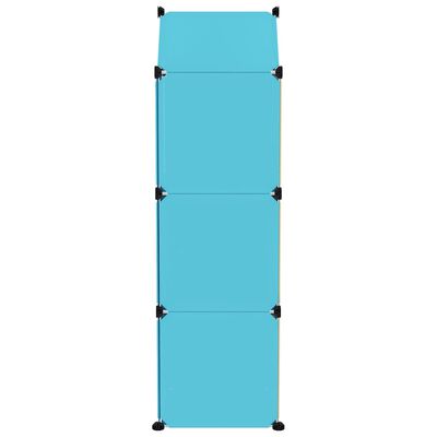 vidaXL Úložná skrinka v tvare kociek pre deti s 8 kockami modrá PP