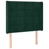 vidaXL Čelo postele so z&aacute;hybmi tmavosiv&eacute; 83x16x118/128 cm zamat