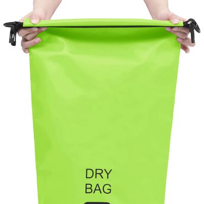 vidaXL Suchá taška zelená 20 l PVC