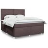 vidaXL Boxspring posteľ s matracom tmavohned&aacute; 180x200 cm l&aacute;tka