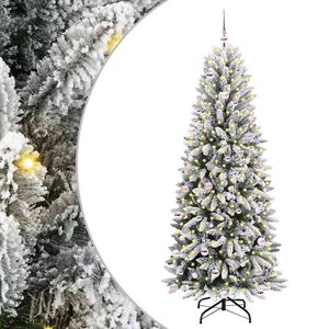 vidaXL Umel&yacute; vianočn&yacute; stromček Biela 240 cm PVC a plast a oceľ a PE