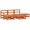 vidaXL Z&aacute;hradn&yacute; lounge set 6 pcs Voskov&aacute; Hned&aacute; Mas&iacute;vna borovica