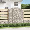 vidaXL Obl&uacute;kov&yacute; gabionov&yacute; k&ocirc;&scaron; 15ks 200x50x220/240cm pozinkovan&eacute; železo