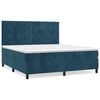 vidaXL Posteľn&yacute; r&aacute;m boxsping s matracom tmavomodr&yacute; 160x200 cm zamat