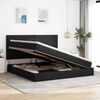 vidaXL Postel s &uacute;ložn&yacute;m prostorem a matrac&iacute; Čierna 200 x 200 cm