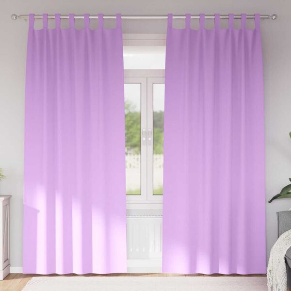 vidaXL Z&aacute;clony na zatemnenie s kr&uacute;žkami 2 pcs Fialov&aacute; 245 x 140 cm