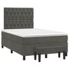 vidaXL Boxspring posteľ s matracom, tmavosiv&aacute; 120x190 cm, zamat