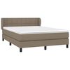 vidaXL Posteľn&yacute; r&aacute;m boxspring s matracom sivohned 140x200 cm l&aacute;tka