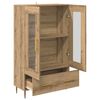 vidaXL Highboard so z&aacute;suvkou Remeseln&yacute; dub 69,5 x 31 x 115 cm