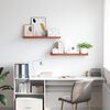 vidaXL Stenn&aacute; polica 2 pcs Červen&aacute; 80 x 23,5 x 4 cm Kompozitn&eacute; drevo