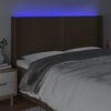 vidaXL Čelo postele s LED tmavohend&eacute; 163x16x118/128 cm l&aacute;tka