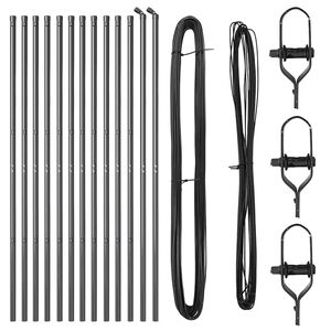 vidaXL Stĺp na plot. 13 pcs Siv&aacute; Oceľ