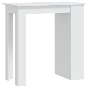 vidaXL Barov&yacute; st&ocirc;l+reg&aacute;l, biely 102x50x103,5 cm, kompozitn&eacute; drevo