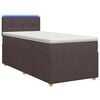 vidaXL Posteľ boxspring s matracom Tmavohned&aacute; 100 x 200 cm L&aacute;tka