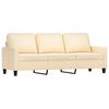 vidaXL 3-dielna sedacia súprava s vankúšmi krémová látka