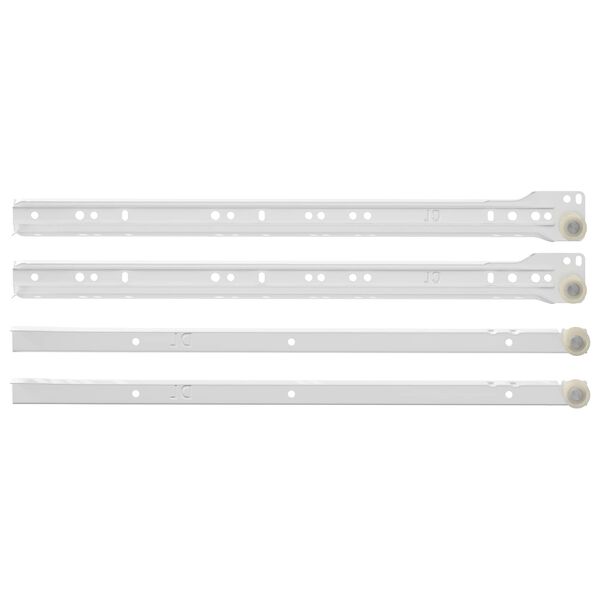 vidaXL Posuv z&aacute;suvky 55 pcs Biela Oceľ