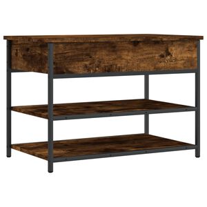 vidaXL Lavička na top&aacute;nky dymov&yacute; dub 70x42,5x50 cm kompozitn&eacute; drevo