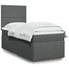 vidaXL Boxspring posteľ s matracom tmavosiv&aacute; 90x190 cm l&aacute;tka