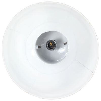 vidaXL Industriálna závesná lampa 25 W biela mangovník 32 cm okrúhla E27