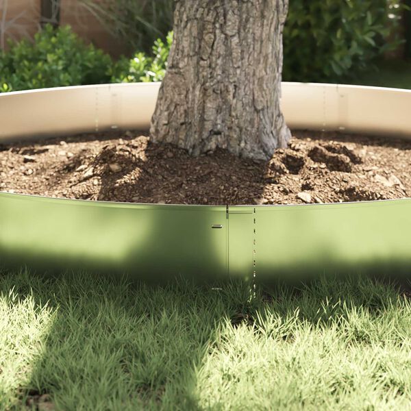 vidaXL Obrubníky trávnika 30 pcs Strieborná 100 x 25 cm