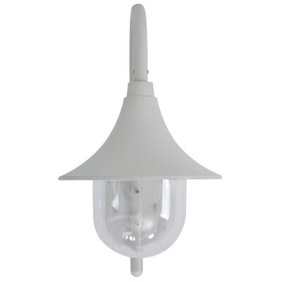 vidaXL Záhradná nástenná lampa E27 42 cm hliníková biela