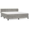 vidaXL Posteľn&yacute; r&aacute;m boxsping s matracom bledosiv&yacute; 160x200 cm zamat