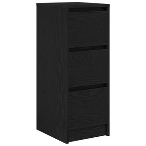 vidaXL Komoda dub čierny 29,5x34x76 cm kompozitn&eacute; drevo