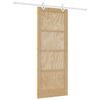 vidaXL Posuvn&eacute; dvere Pr&iacute;rodn&aacute; a biela 83 x 211 cm Borovicov&yacute; mas&iacute;v